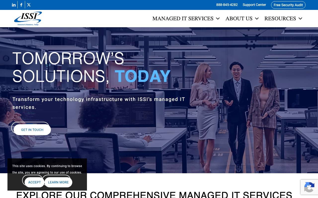 ISSI website — Home — captured