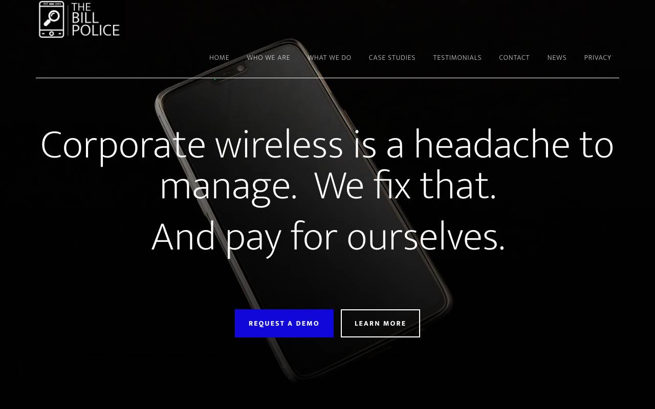 The Bill Police, Inc. website — Home — captured
