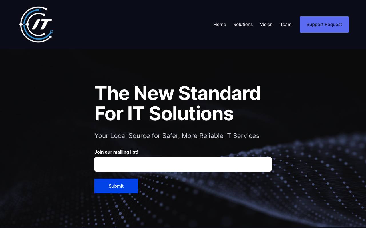 Custom Computer Company website — Home — captured