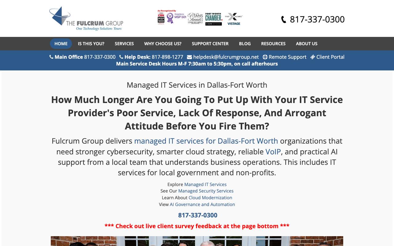 The Fulcrum Group, Inc. website — Home — captured