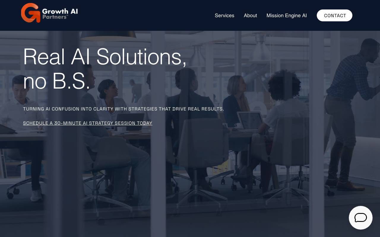 Growth AI Partners website — Home — captured