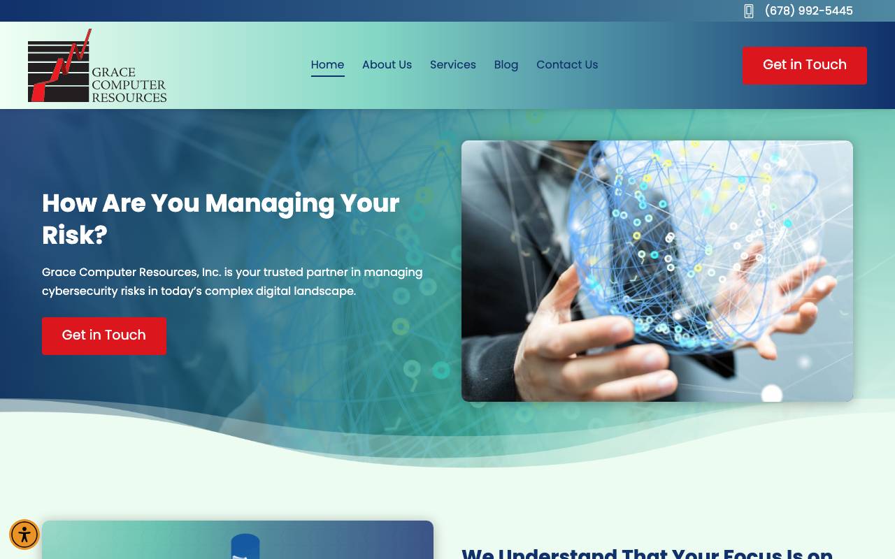 Grace Computer Resources, Inc. website — Home — captured