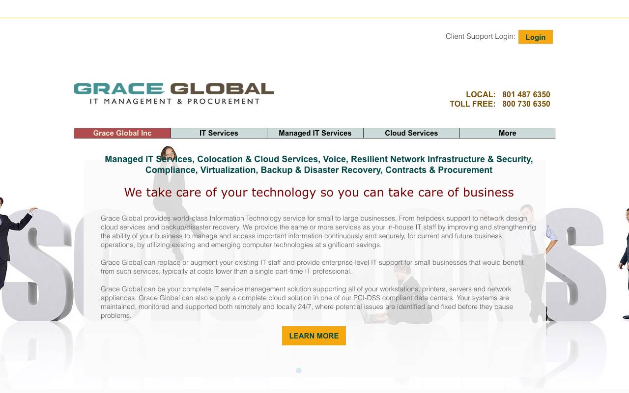 Grace Global Inc website — Home — captured