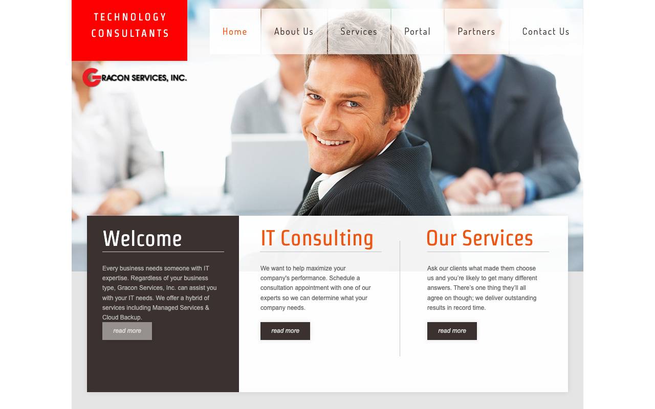 Gracon Services, Inc. website — Home — captured
