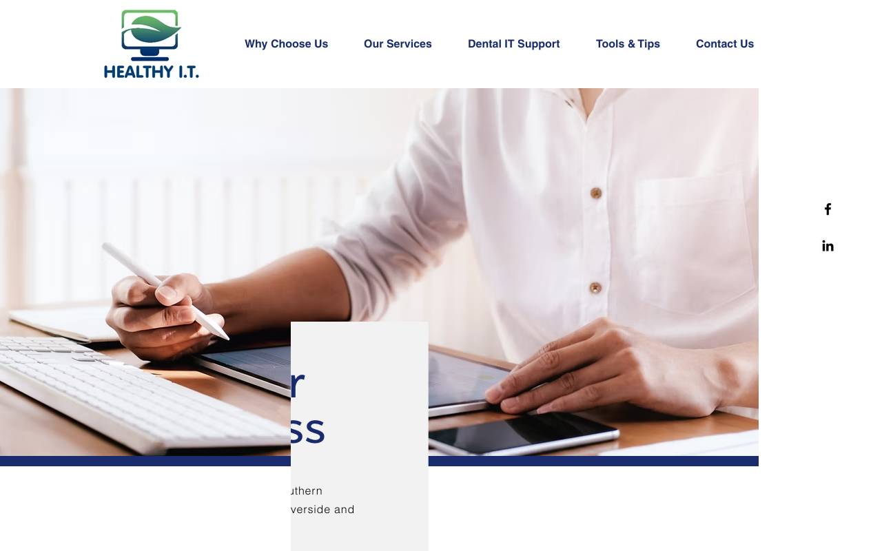 Healthy IT, website — Home — captured