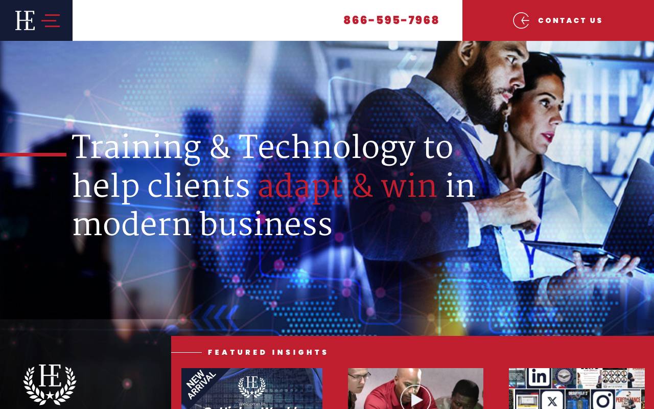 HigherEchelon, Inc. website — Home — captured