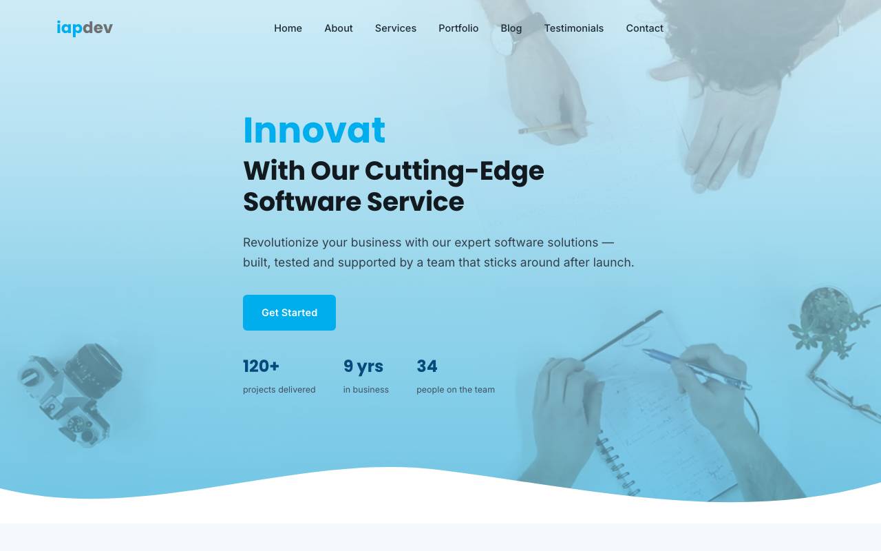 iapDev Pvt. Ltd. website — Home — captured