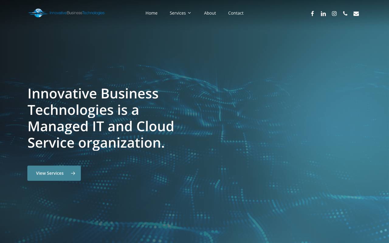 Innovative Business Technologies, Inc website — Home — captured