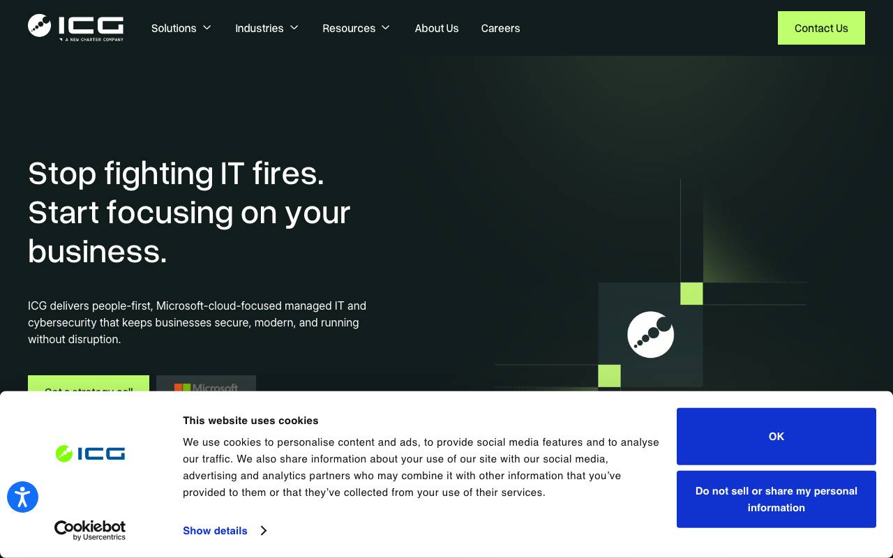 ICG website — Home — captured