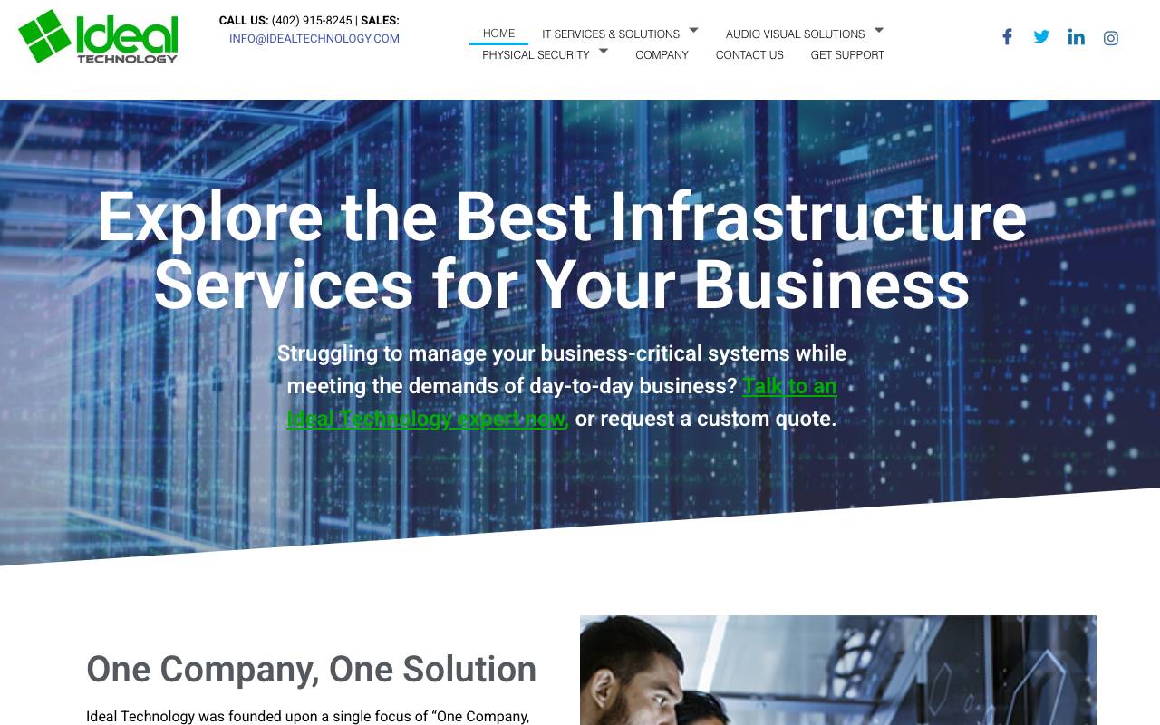 Ideal Technology, Inc. website — Home — captured