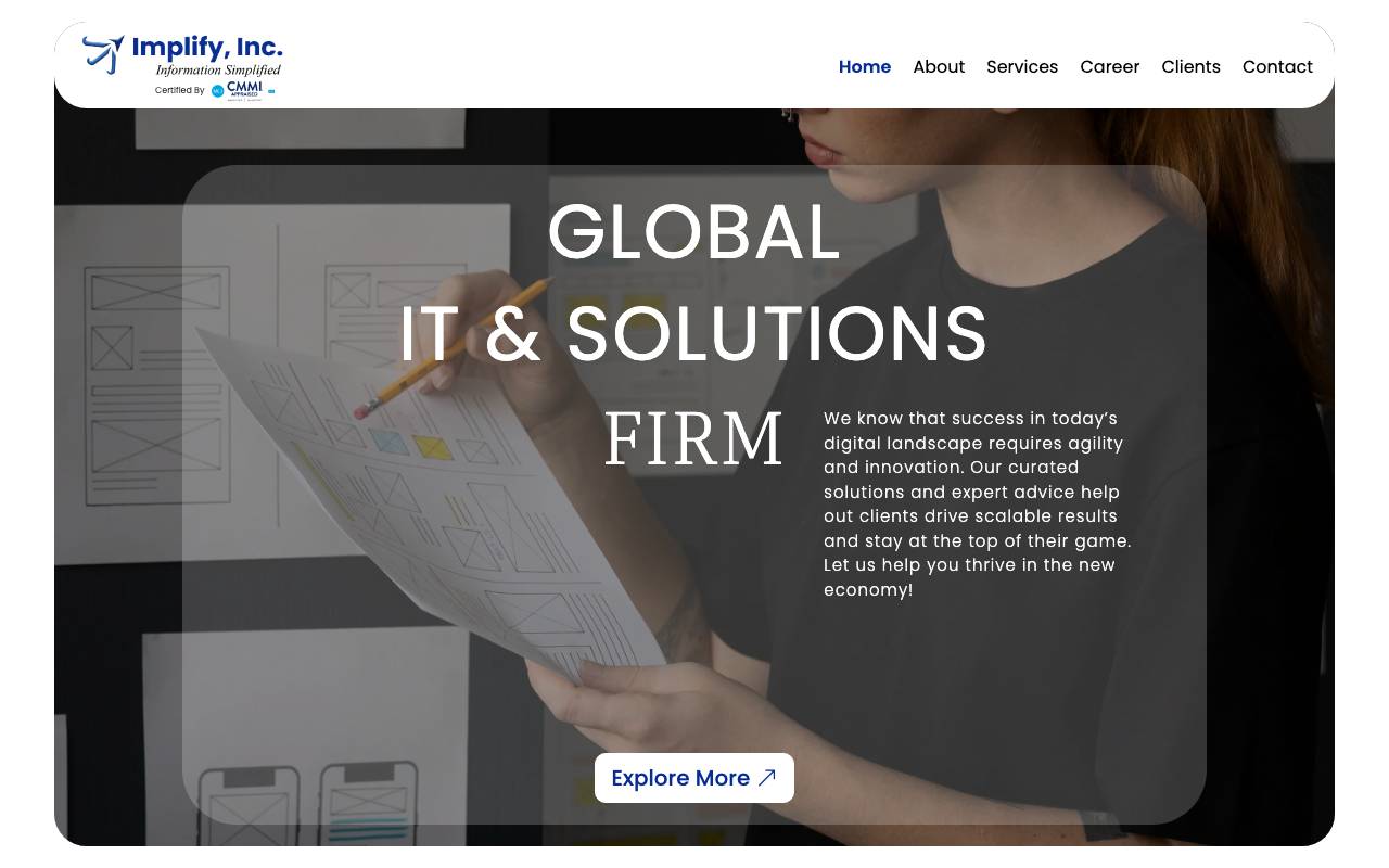 Implify website — Home — captured