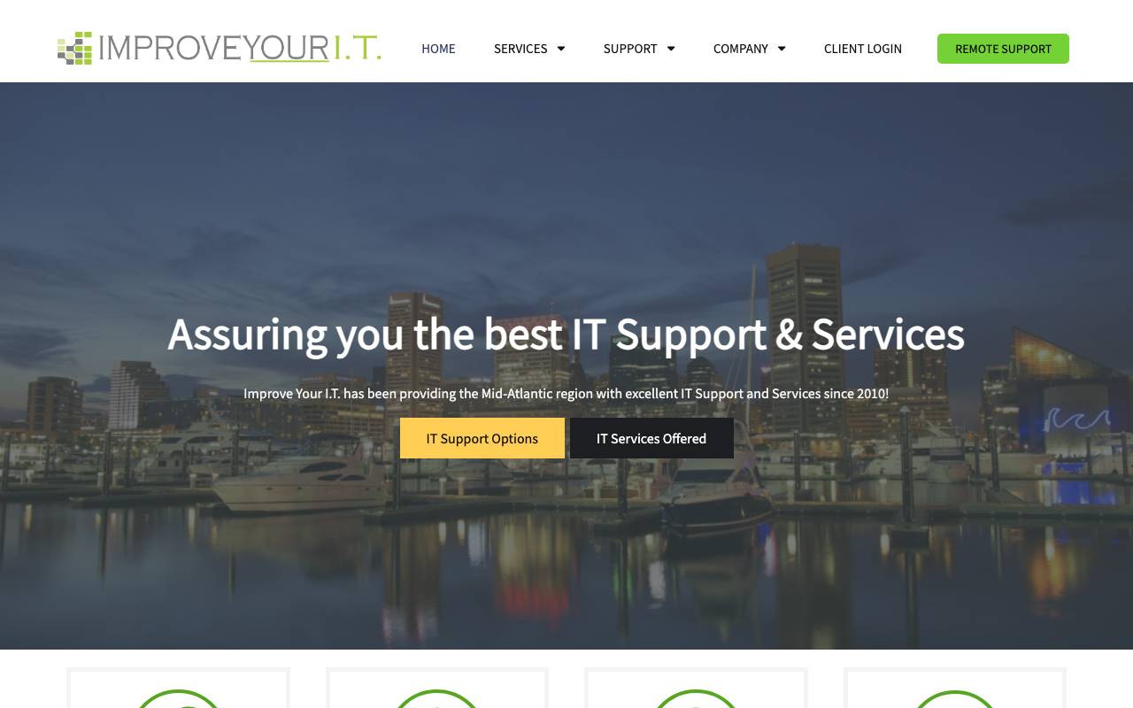 Improve Your IT website — Home — captured
