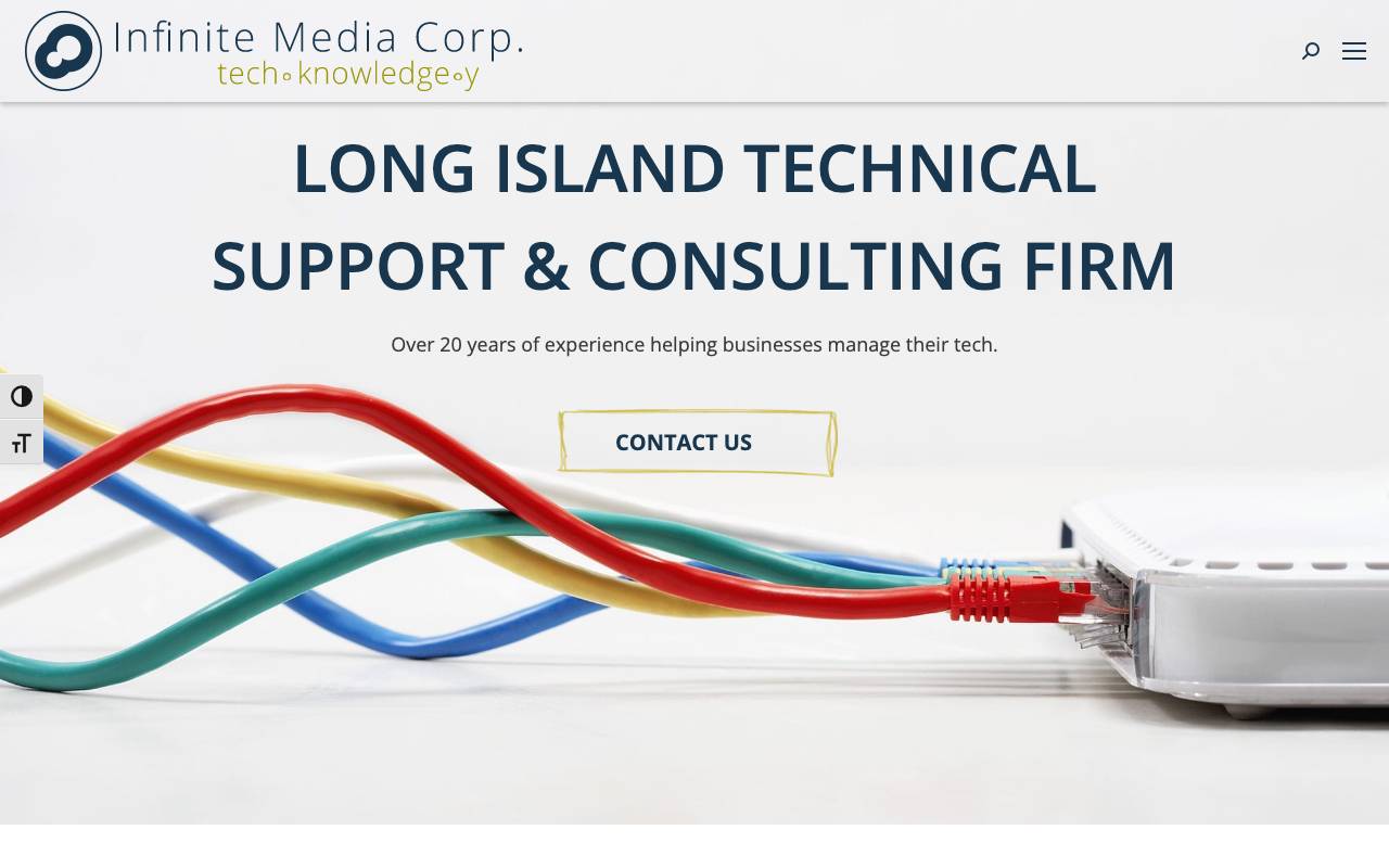 Infinite Media Corp. website — Home — captured