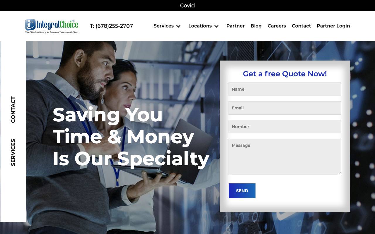 Integral Choice, Inc. website — Home — captured