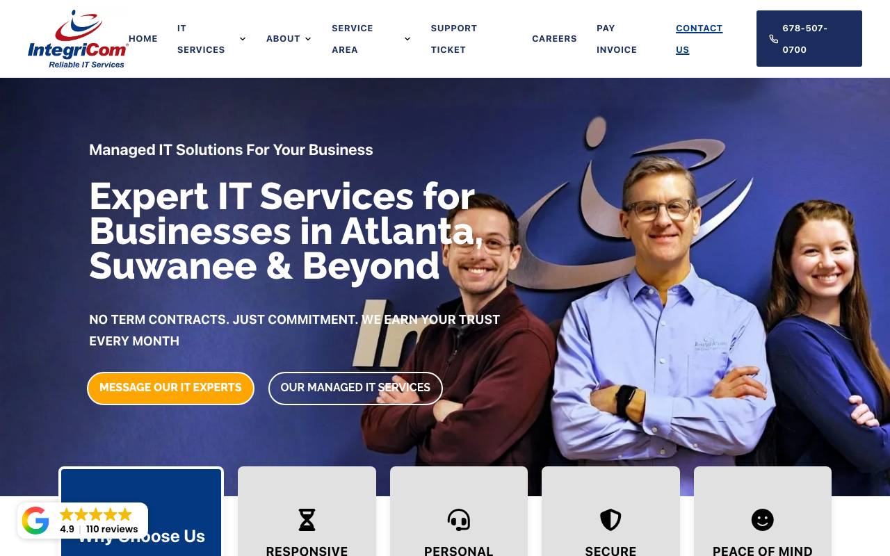 IntegriCom, Inc. website — Home — captured