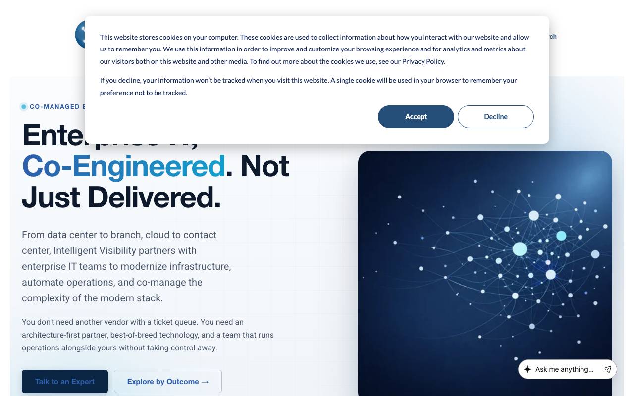 iVi - Intelligent Visibility, Inc. website — Home — captured