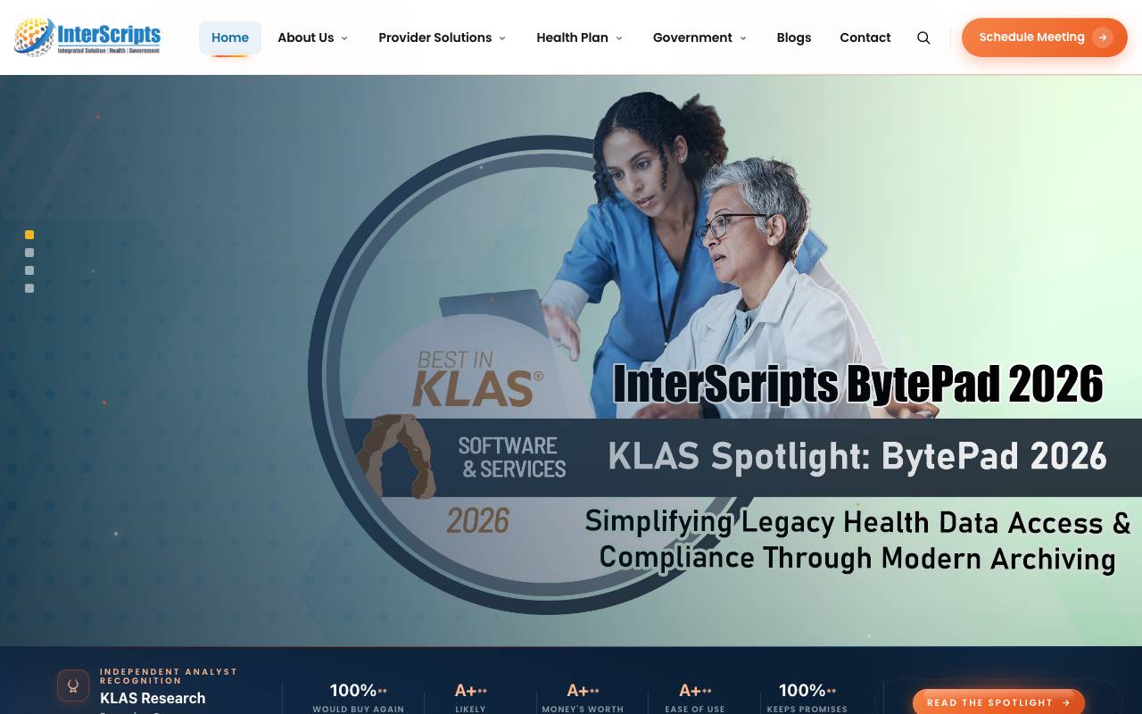 InterScripts, Inc website — Home — captured