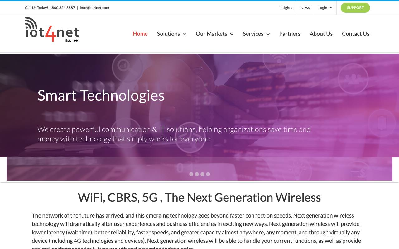 iot4networx website — Home — captured