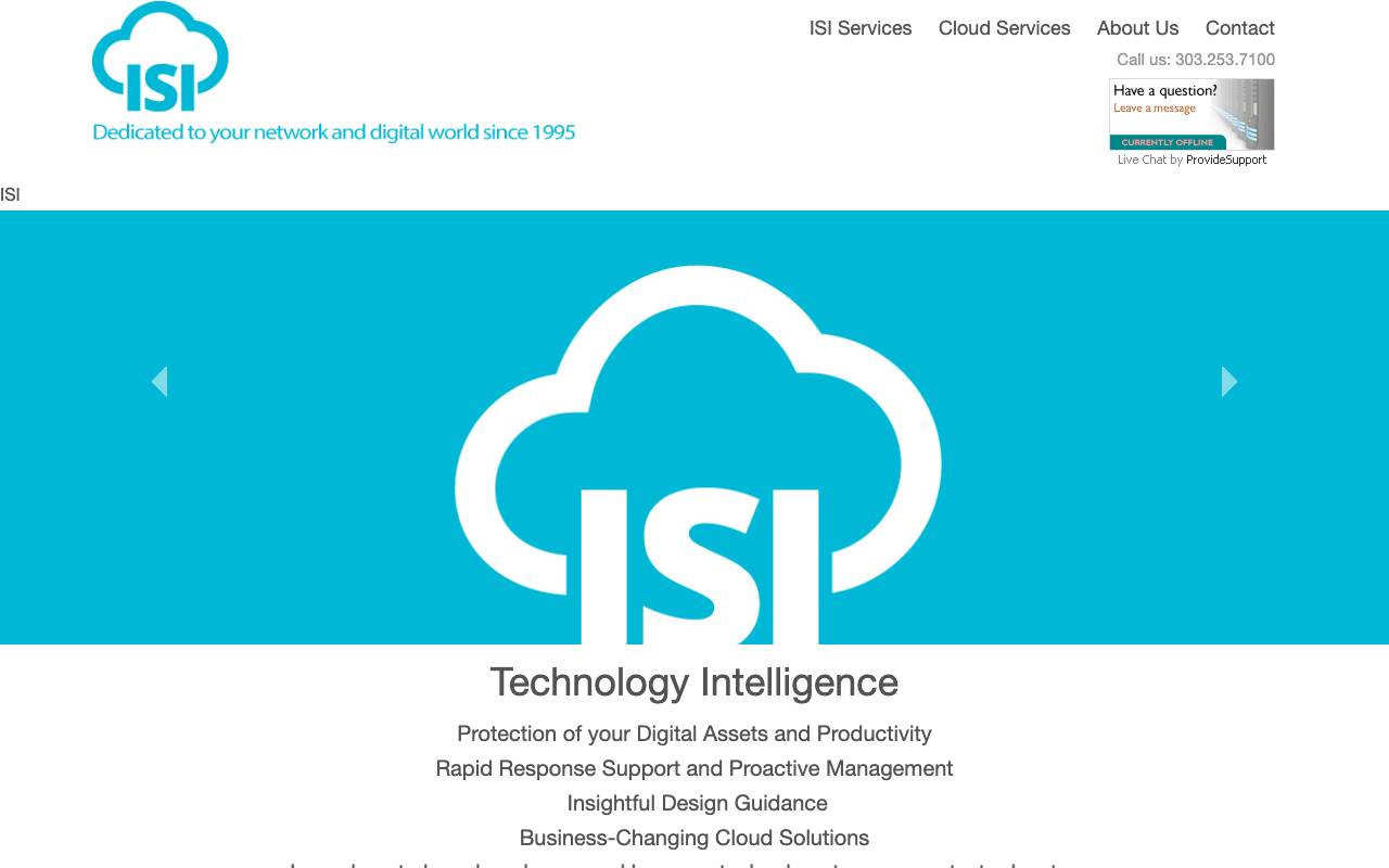 ISI website — Home — captured