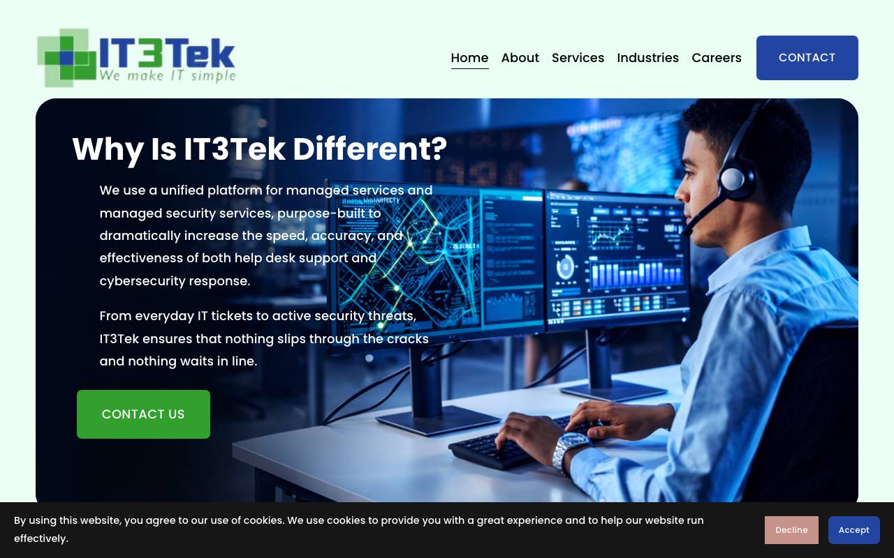 IT3TEK, INC website — Home — captured
