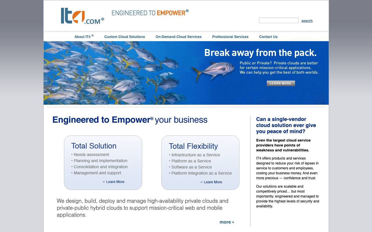 IT4 Group, Inc website — Home — captured