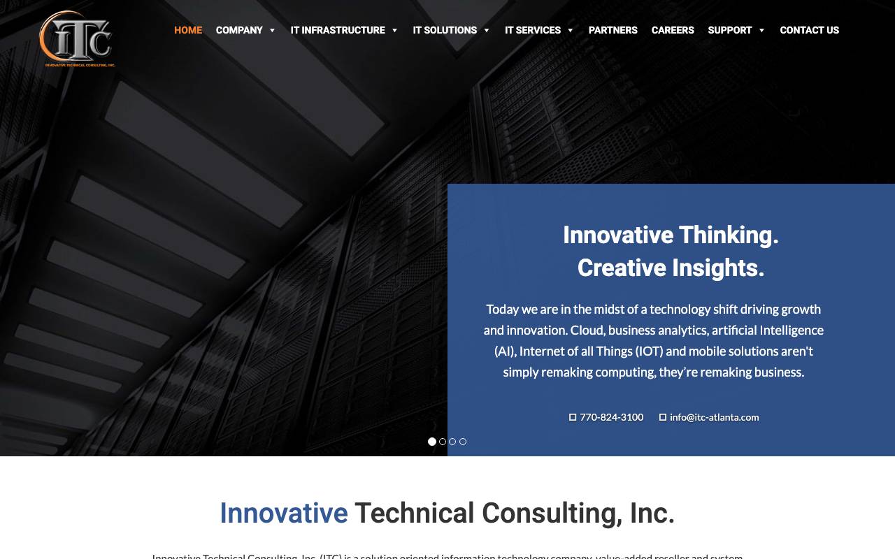 Innovative Technical Consulting INC website — Home — captured