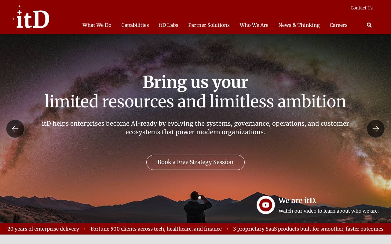 itD website — Home — captured