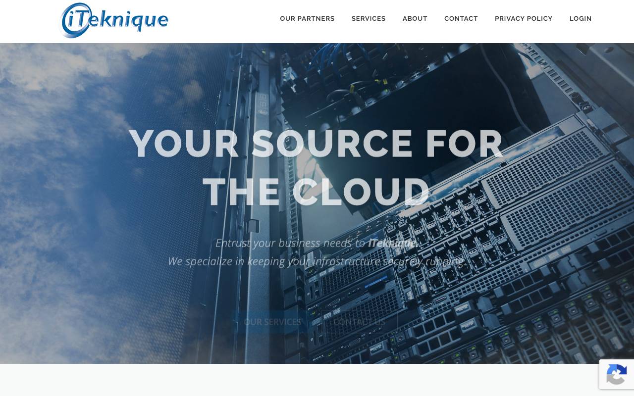 iTeknique, Inc. website — Home — captured