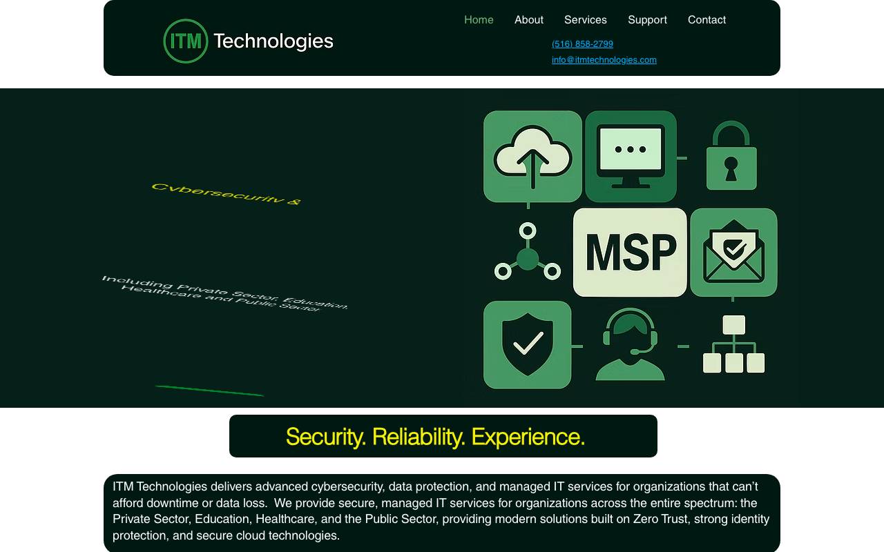 ITM Technologies, Inc. website — Home — captured