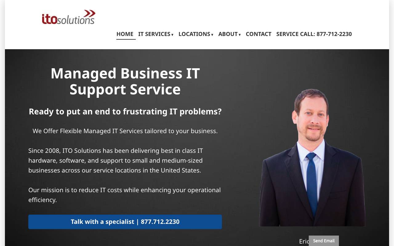 ITO Solutions website — Home — captured