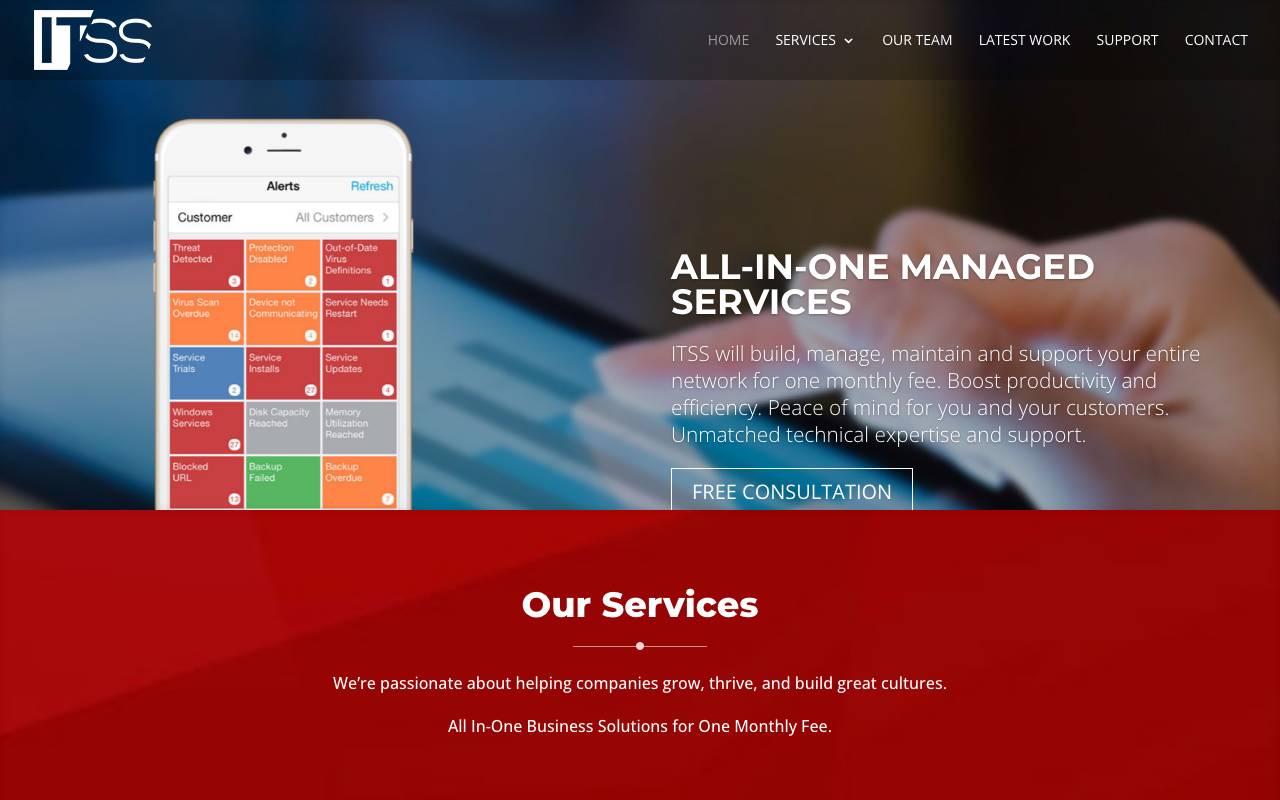 ITSS website — Home — captured