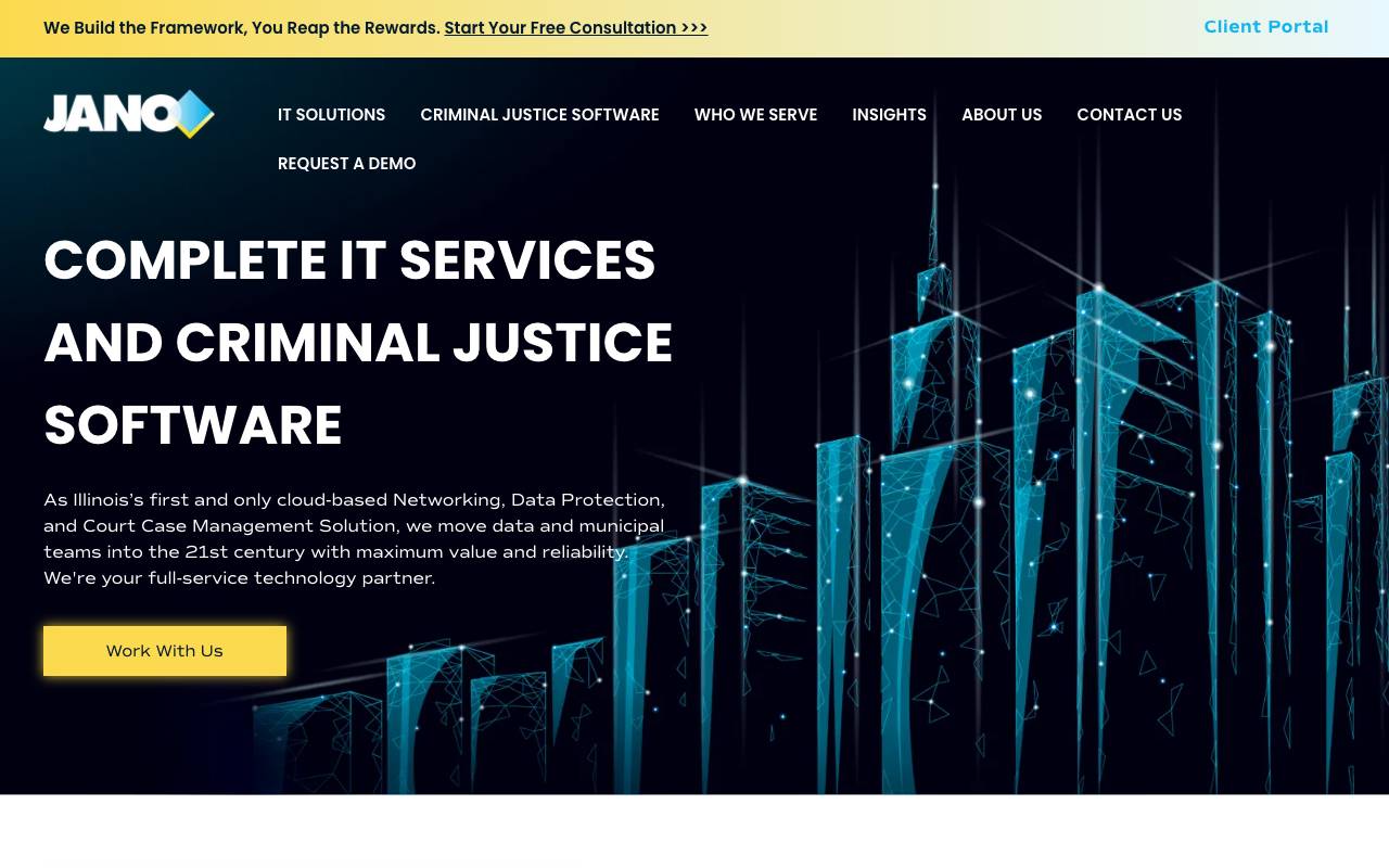 JANO Tech IT SOLUTIONS website — Home — captured