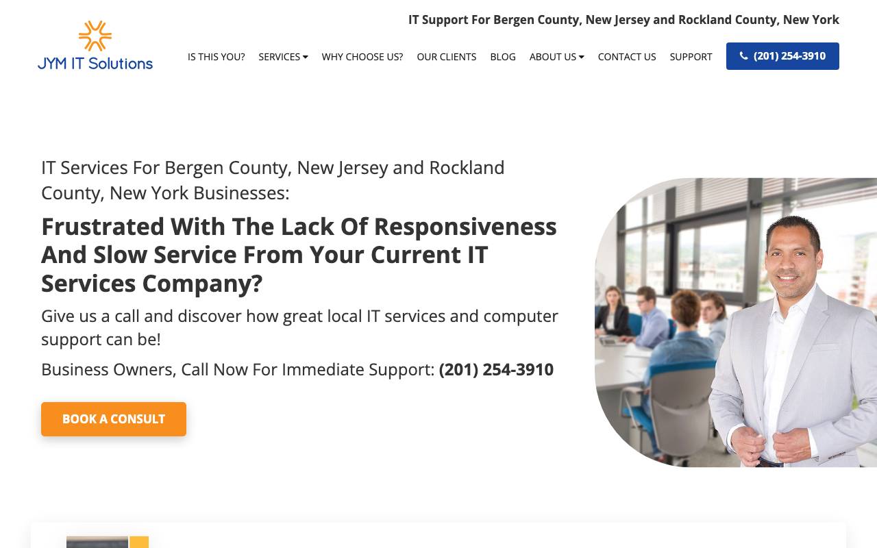 JYM IT Solutions Inc. website — Home — captured