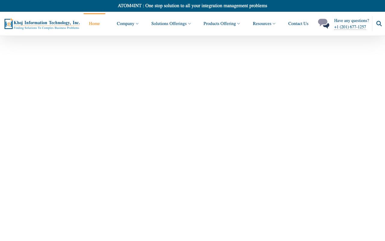 Khoj Information Technology website — Home — captured
