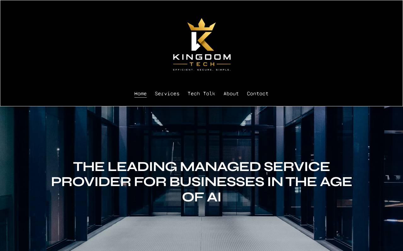 Kingdom Tech Solutions website — Home — captured