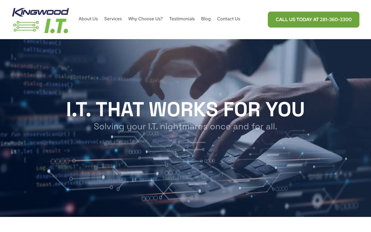 Kingwood I.T. website — Home — captured