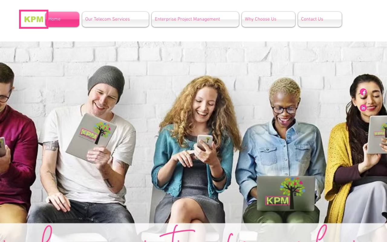 KPM Communications, Inc. website — Home — captured