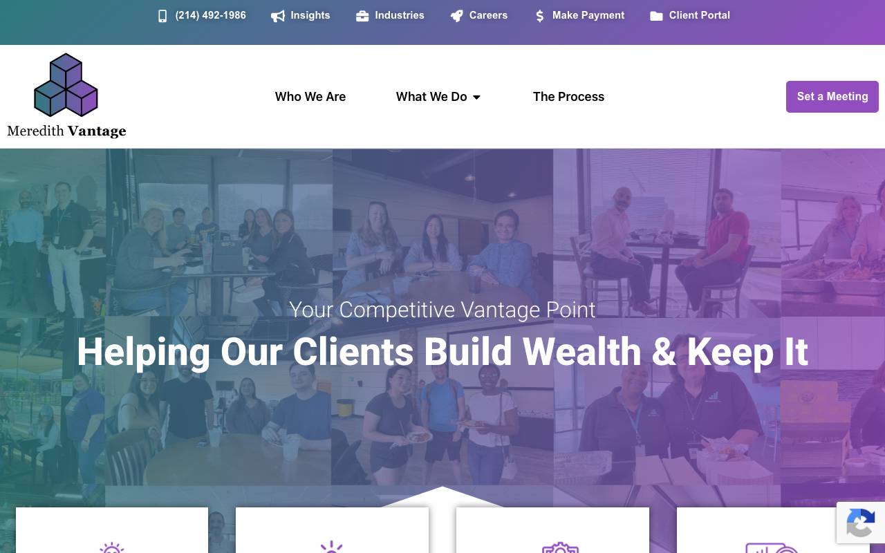 Meredith Vantage website — Home — captured