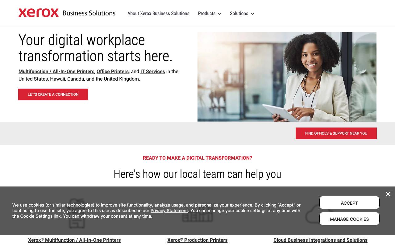 Michigan Office Solutions (MOS) website — Home — captured