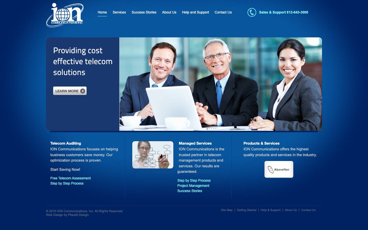 ION Communications, Inc. website — Home — captured
