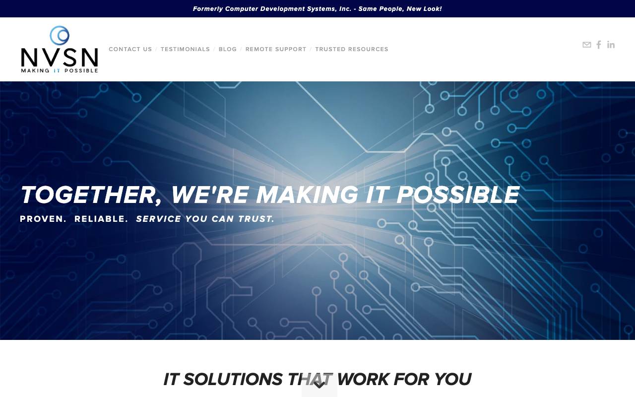 NVSN IT website — Home — captured