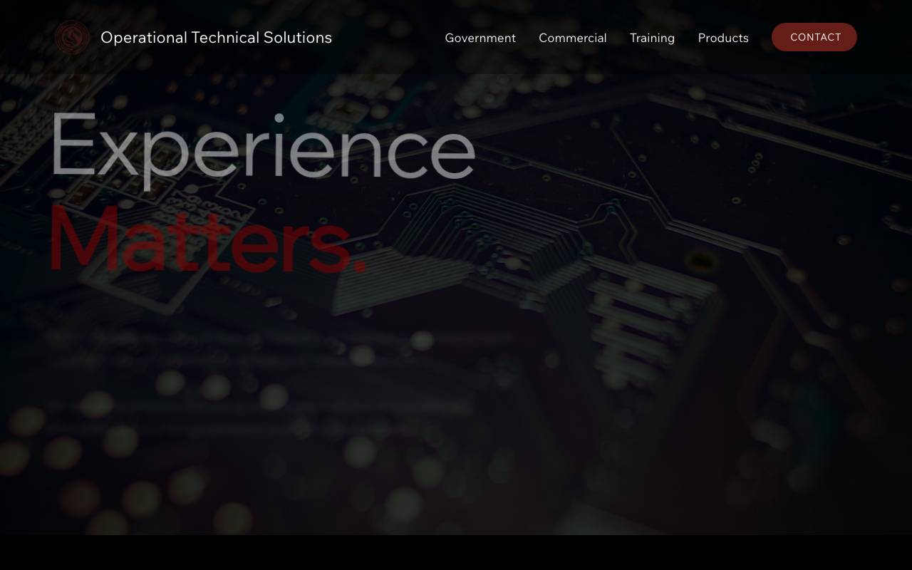 OTS website — Home — captured