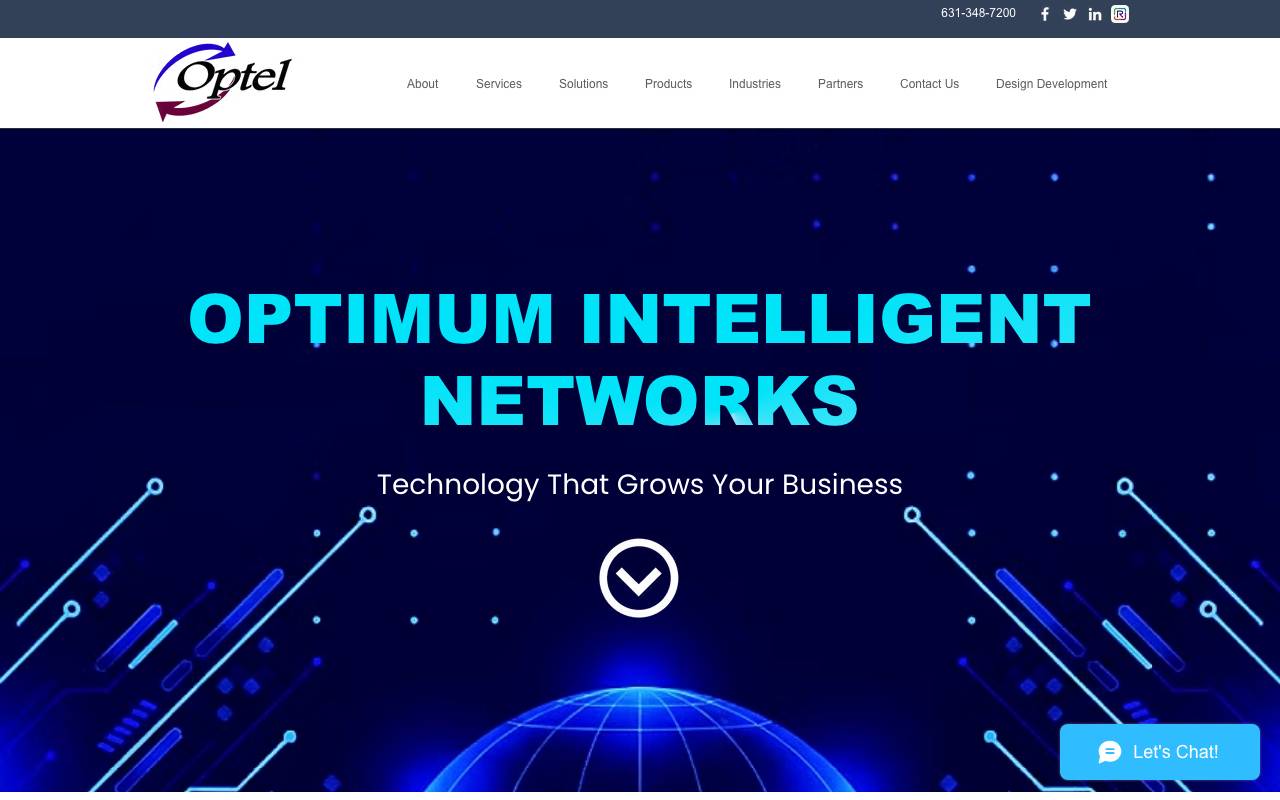 OPTIMUM INTELLIGENT NETWORKS website — Home — captured