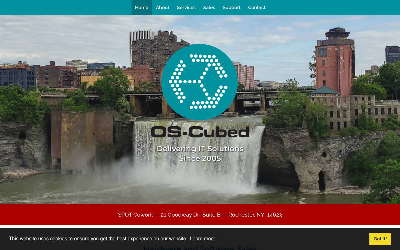 OS-Cubed, Inc. website — Home — captured