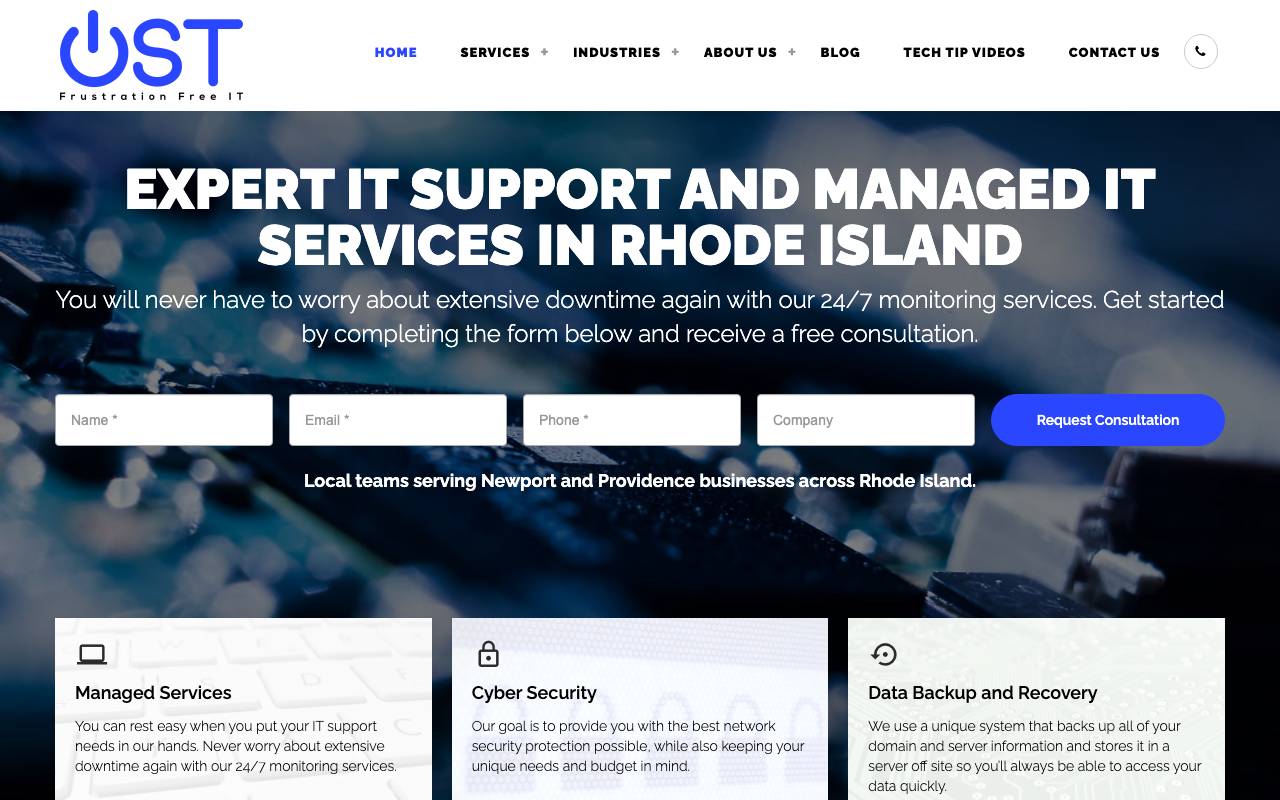 OST website — Home — captured