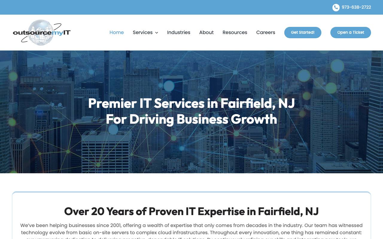 Outsource My I.T. website — Home — captured