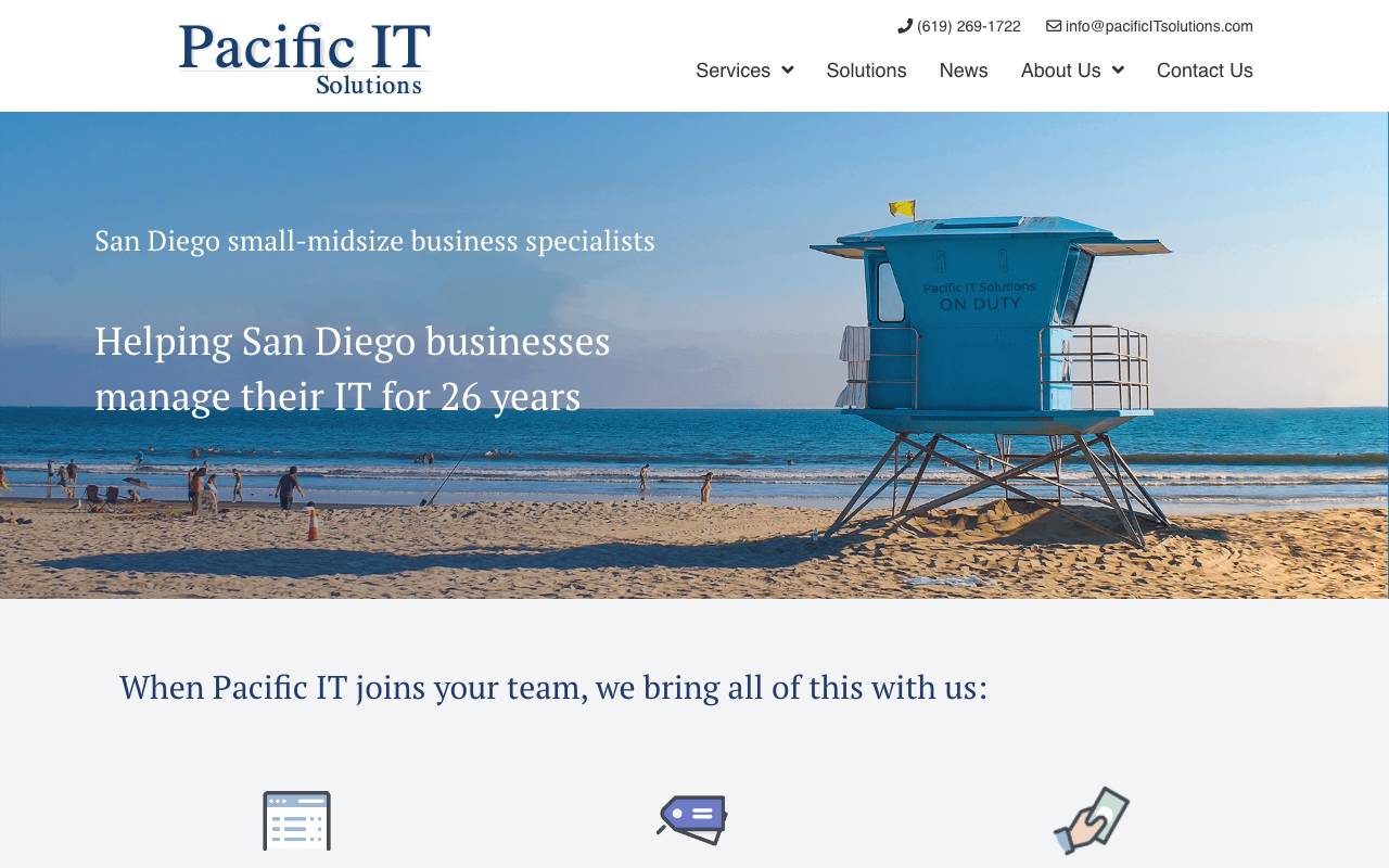 Pacific IT website — Home — captured