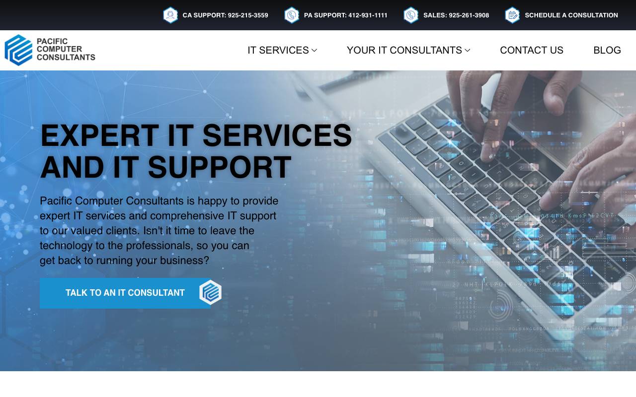PCC website — Home — captured
