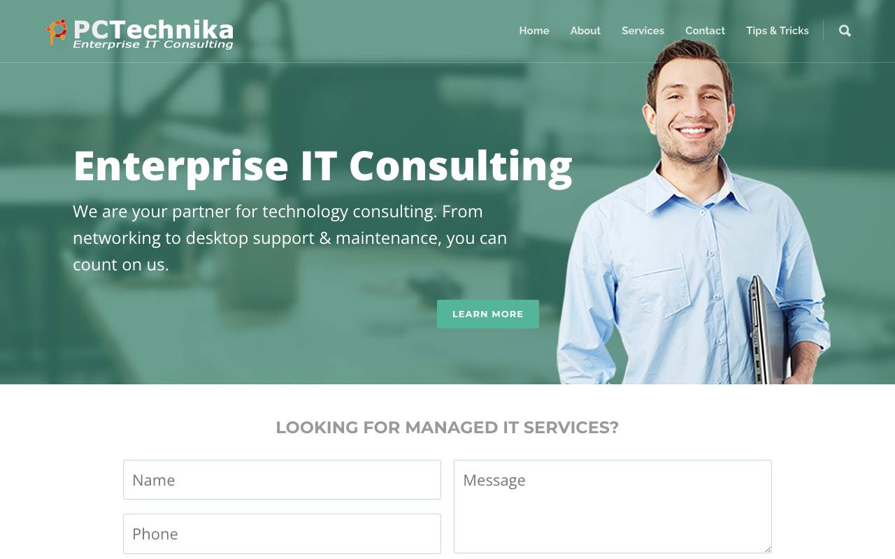 PC Technika website — Home — captured
