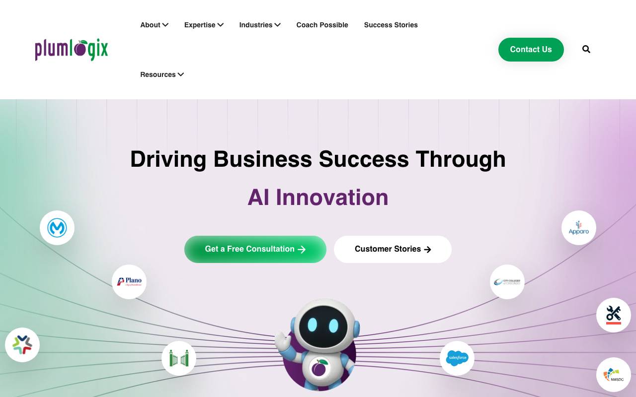 Plumlogix (MBE Salesforce Partner) website — Home — captured